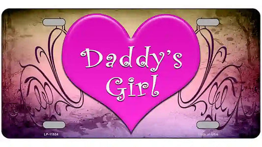 Daddys Girl Novelty License Plate