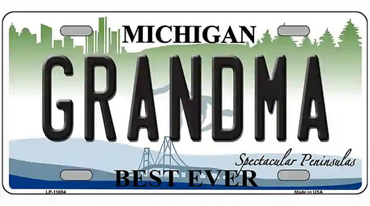Grandma Michigan Novelty License Plate