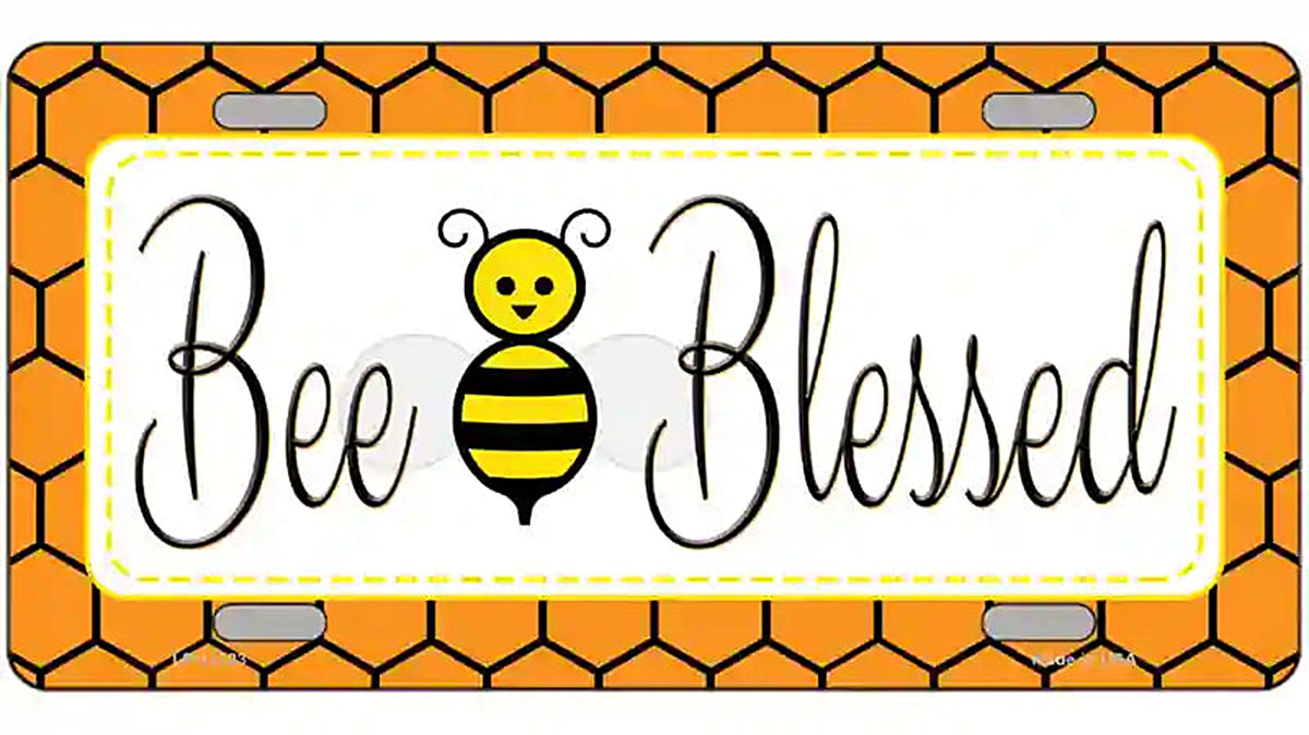 Bee Blessed Simple Novelty License Plate