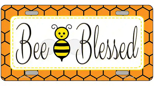 Bee Blessed Simple Novelty License Plate