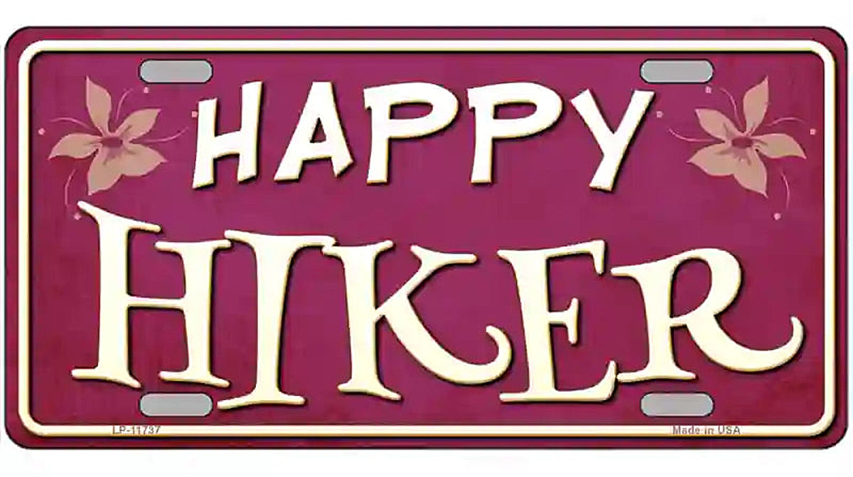 Happy Hiker Novelty License Plate
