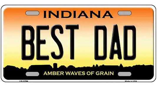 Best Dad Indiana Novelty License Plate