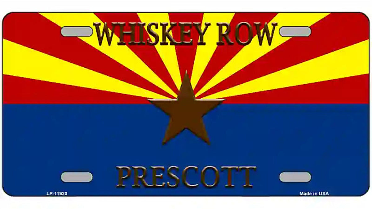 Whiskey Row Prescott Arizona Novelty License Plate