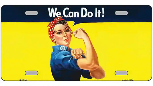 We Can Do It Novelty Metal License Plate