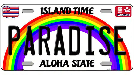Paradise Hawaii Novelty Metal License Plate