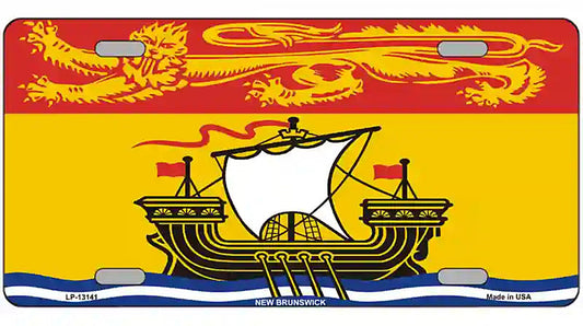 New Brunswick Canada Flag Novelty Metal License Plate