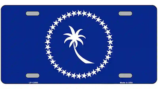 Chuuk Island Flag Novelty Metal License Plate Tag