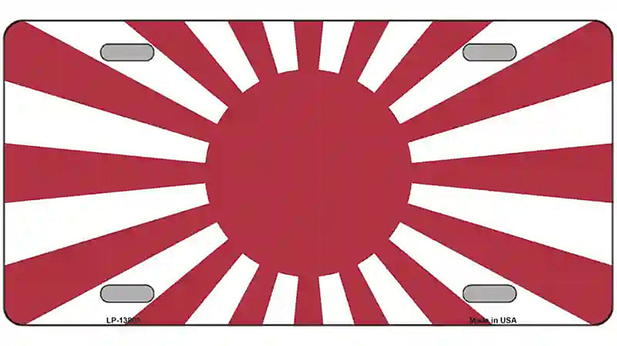 Rising Sun Japan Novelty Metal License Plate Tag
