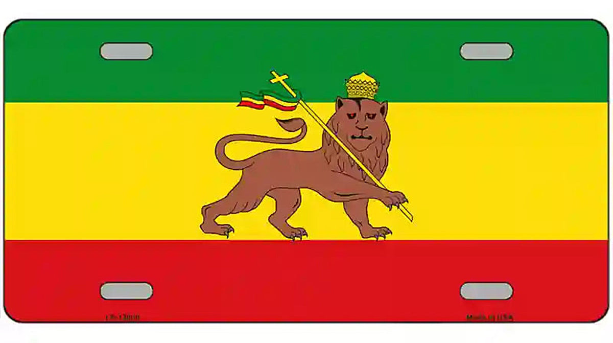 Ethiopia Flag Novelty Metal License Plate Tag