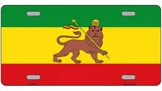 Ethiopia Flag Novelty Metal License Plate Tag
