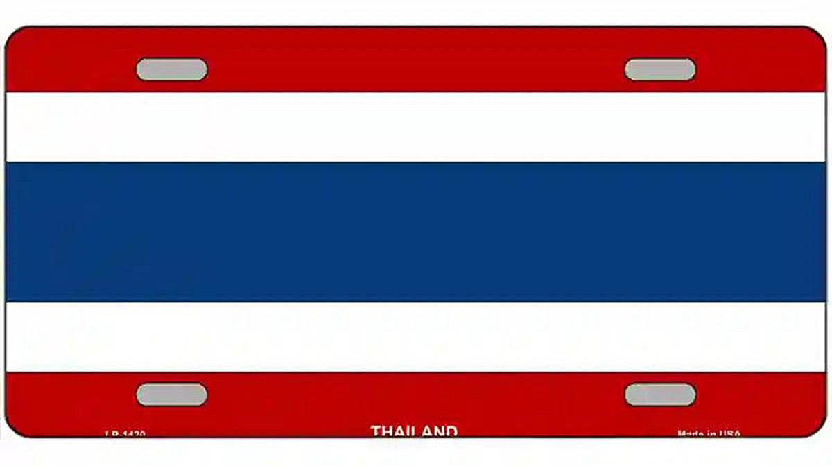 Thailand Flag Metal Novelty License Plate