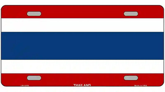 Thailand Flag Metal Novelty License Plate