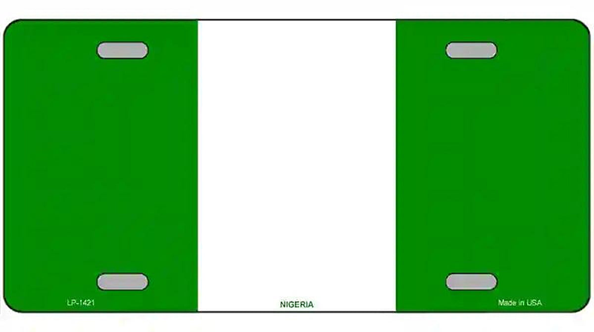 Nigeria Flag Metal Novelty License Plate