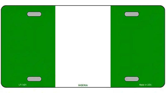 Nigeria Flag Metal Novelty License Plate