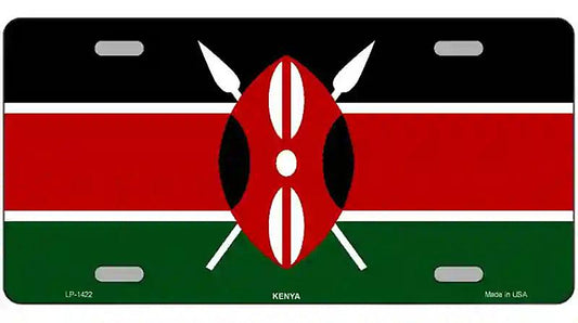 Kenya Flag Metal Novelty License Plate
