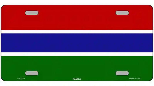 Gambia Flag Metal Novelty License Plate