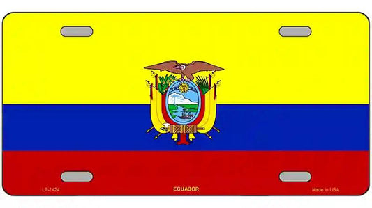 Ecuador Flag Metal Novelty License Plate