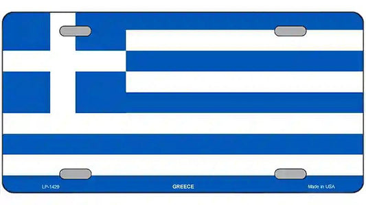 Greece Flag Metal Novelty License Plate