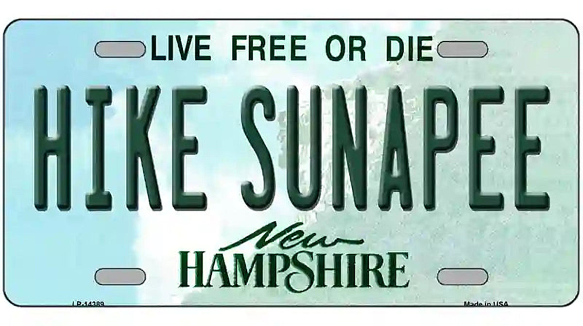 Hike Sunapee New Hampshire Novelty Metal License Plate