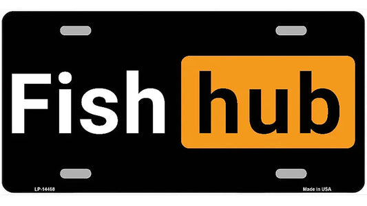 Fishhub Novelty Metal License Plate LP-14468