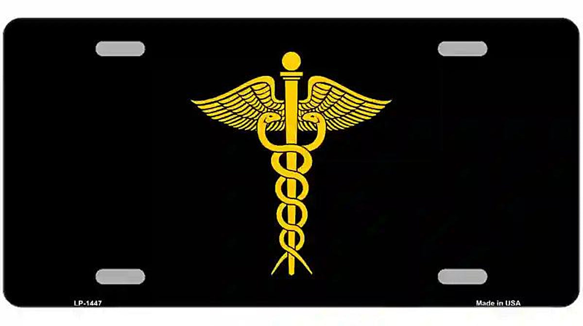 Caduceus Metal Novelty License Plate