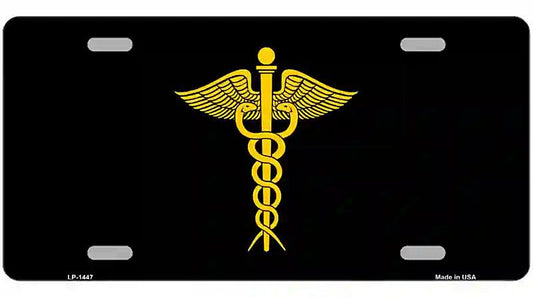 Caduceus Metal Novelty License Plate
