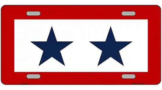 Blue Star Two Metal Novelty License Plate
