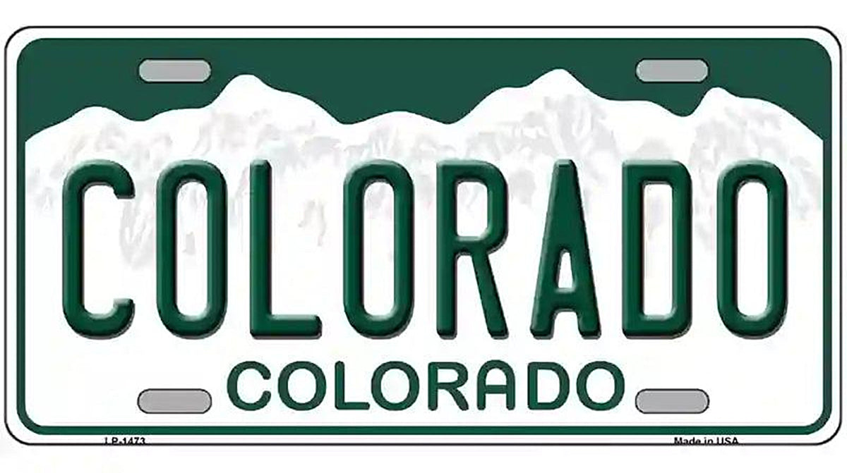 Colorado Novelty State Metal License Plate