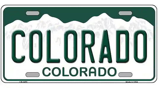 Colorado Novelty State Metal License Plate