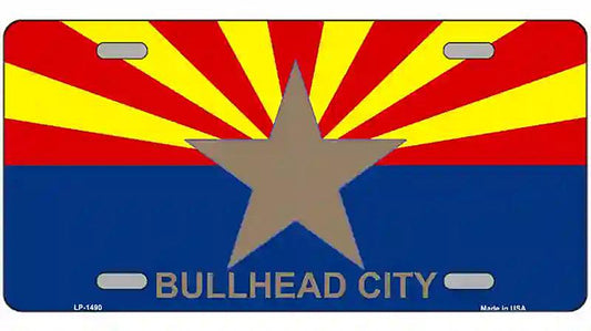 Bullhead City Arizona State Flag Metal Novelty License Plate