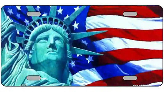Lady Liberty Metal Novelty License Plate