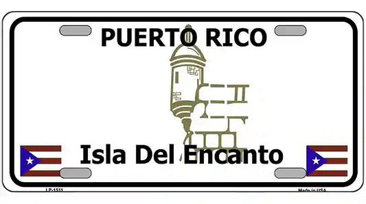 Puerto Rico Novelty Metal License Plate