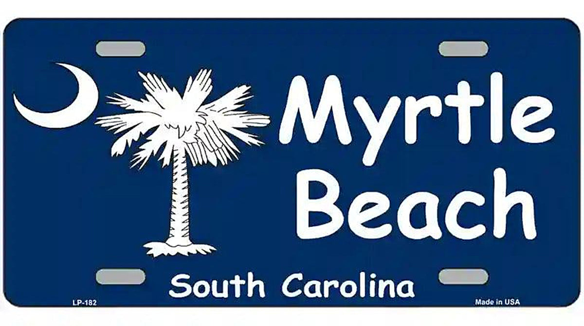 Myrtle Beach Metal Novelty License Plate
