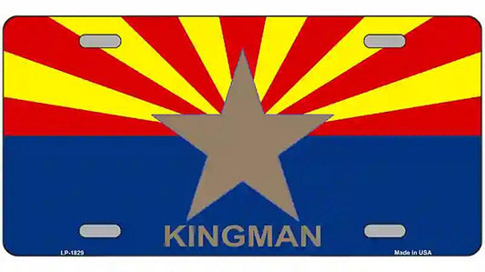 Kingman Arizona State Flag Metal Novelty License Plate