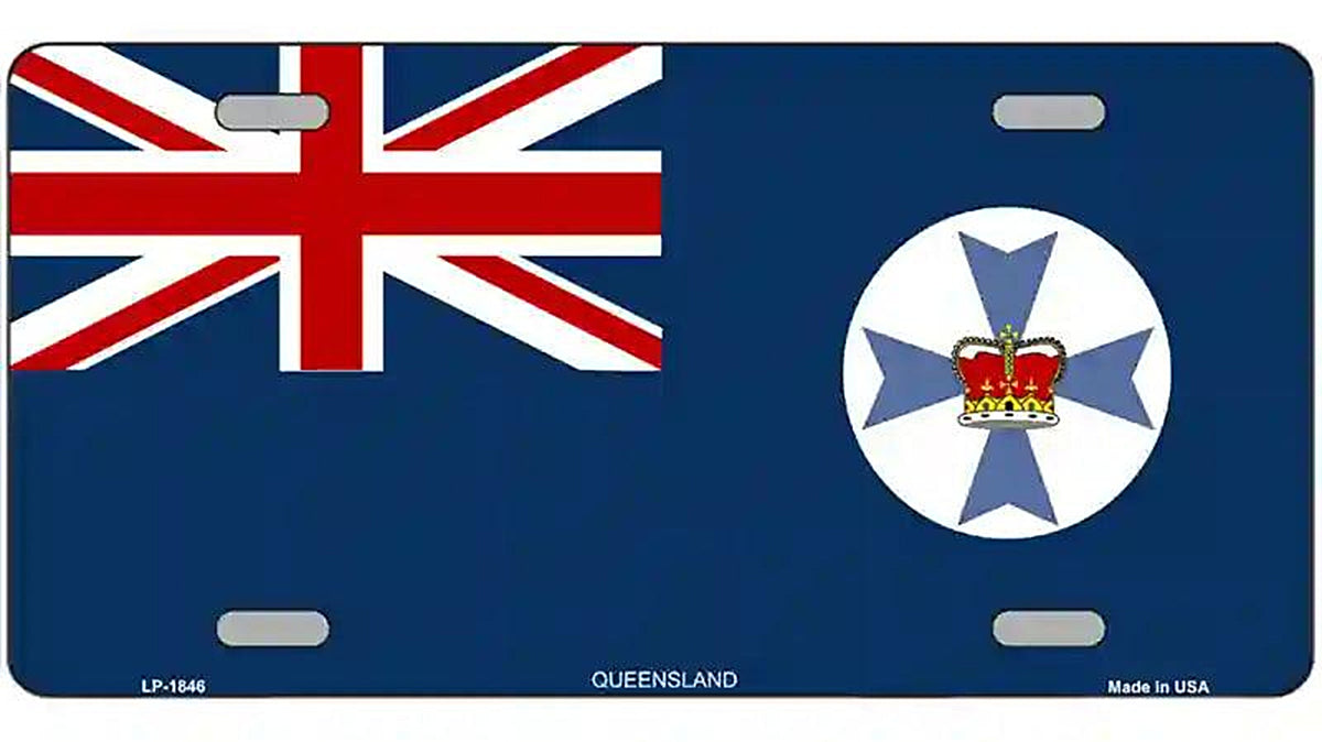 Queensland Flag Metal Novelty License Plate