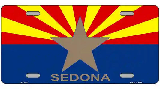 Sedona Arizona State Flag Metal Novelty License Plate