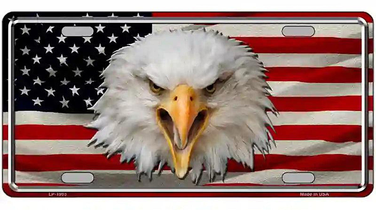 USA Eagle Metal Novelty License Plate