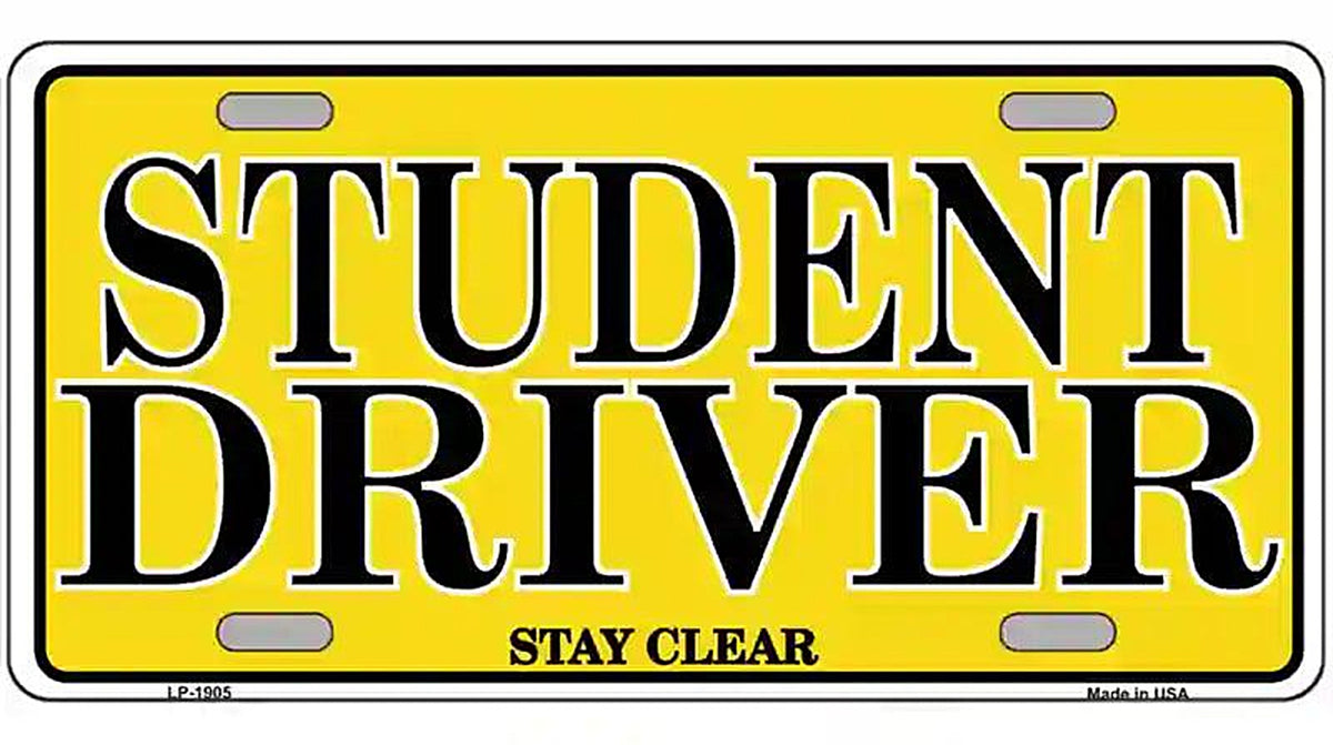 Student Driver Metal Novelty License Plate