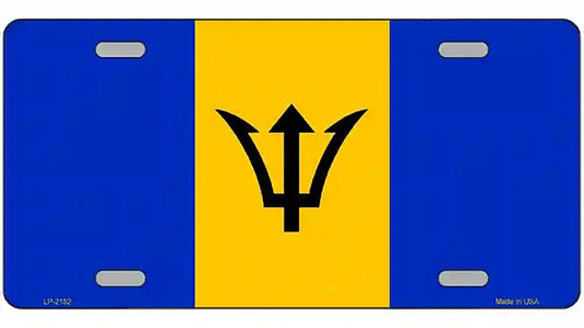 Barbados Flag Metal Novelty License Plate