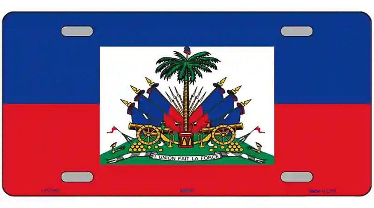 Haiti Flag Metal Novelty License Plate