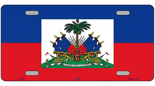 Haiti Flag Metal Novelty License Plate