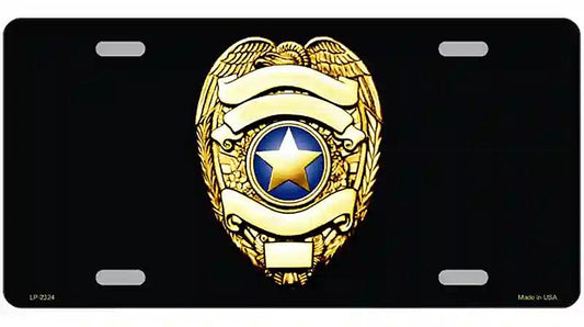 Police Badge Metal Novelty License Plate