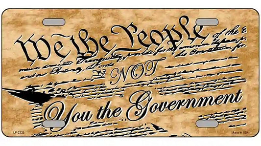 We The People Metal Novelty License Plate