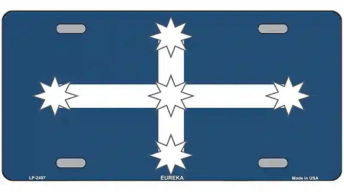 Eureka Flag Metal Novelty License Plate