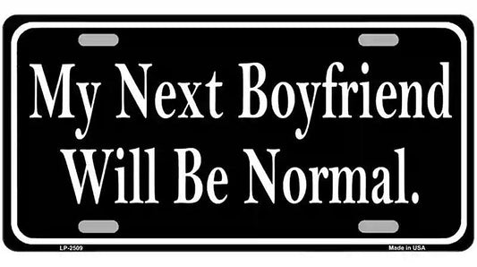 My Next Boyfriend Metal Novelty License Plate