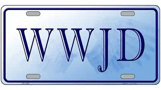 WWJD Metal Novelty License Plate