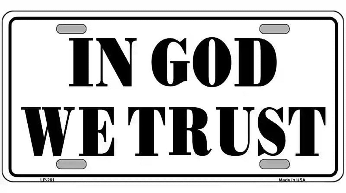 In God We Trust Metal Novelty License Plate