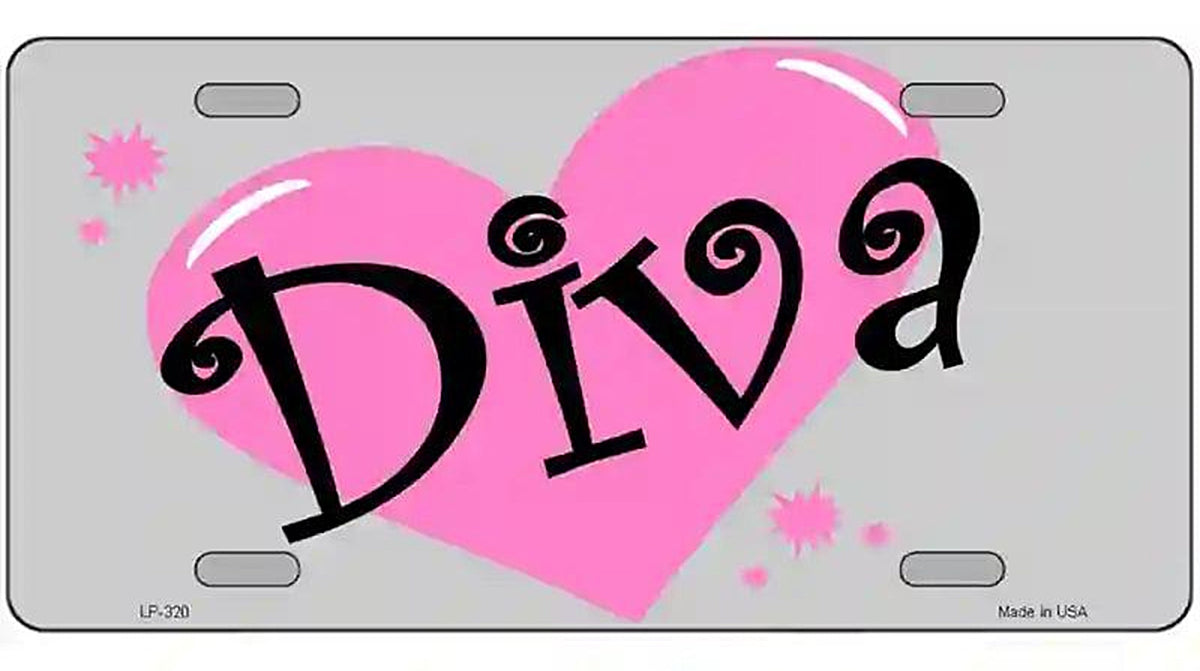 Diva Metal Novelty License Plate
