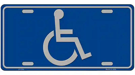 Handicap Logo Metal Novelty License Plate