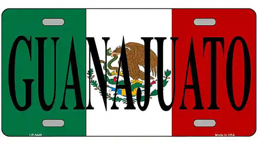 Guanajuato on Mexico Flag Metal Novelty License Plate